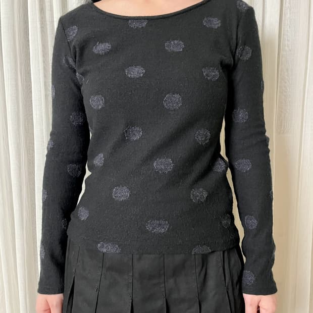 요지야마모토 도트 울 니트 yohji yamamoto noir 