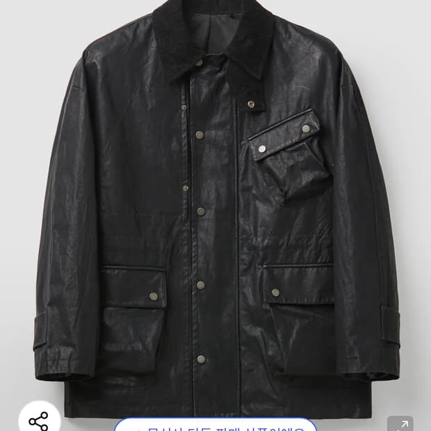 쿠어 카본코팅 멀티포켓 헌팅자켓 블랙 m