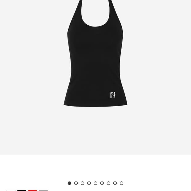뉴얼린 logo Halter neck sleevelsee top 홀터 탑