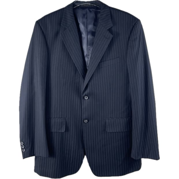 [48] GUCCI 구찌 스트라이프 투버튼 수트 정장 셋업