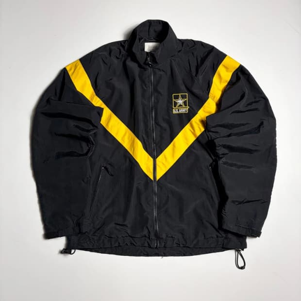US ARMY APFU V자 형광 디테일 미군 바람막이 자켓 R1963