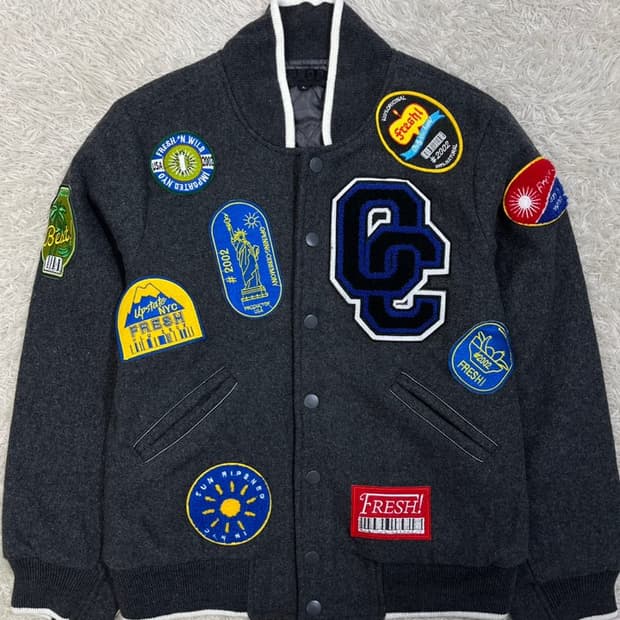 빈티지 올드스쿨 패치 바시티 자켓/#2944