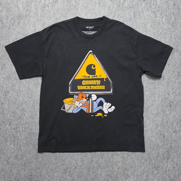 칼하트 WIP x 데드케밥 협업 워킹 온 잇 반팔티 L