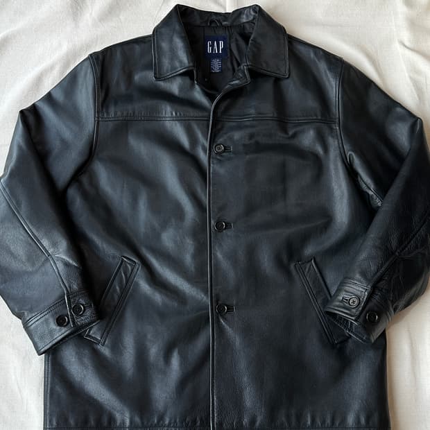 올드갭 리얼레더 카코트 블랙 L