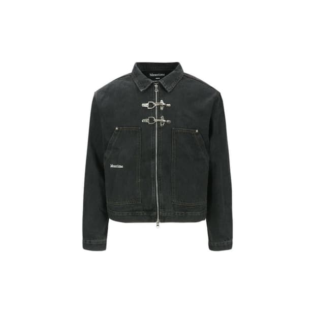 민타임 블랙 데님 자켓 2 사이즈