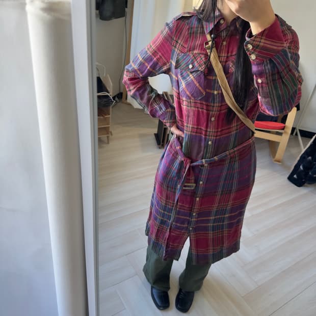 [Ralph Lauren] Classic Check Shirt Dress