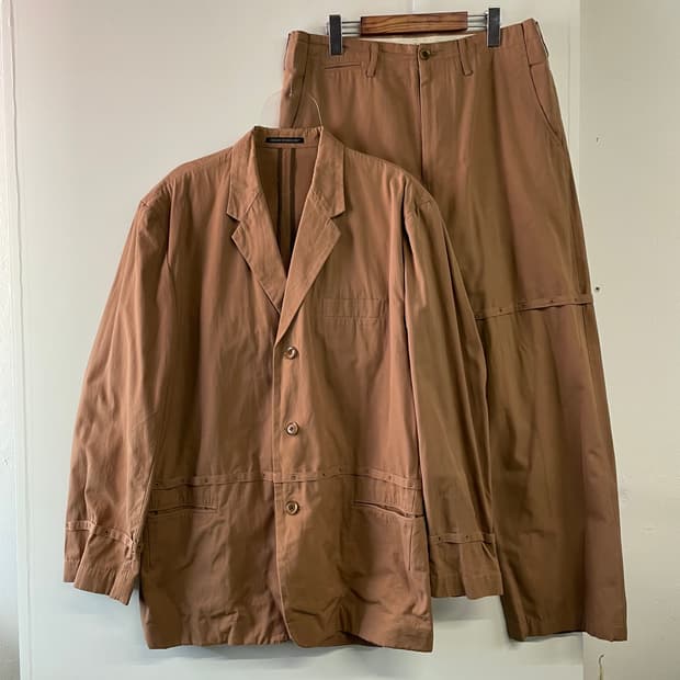 요지야마모토 푸르옴므 테일러드 셋업