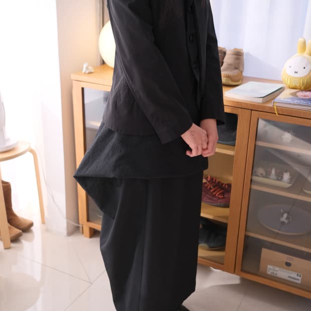 98ss Drape long skirt