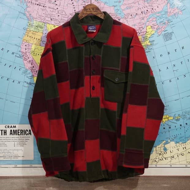 빈티지 패치워크 플리스 스웻