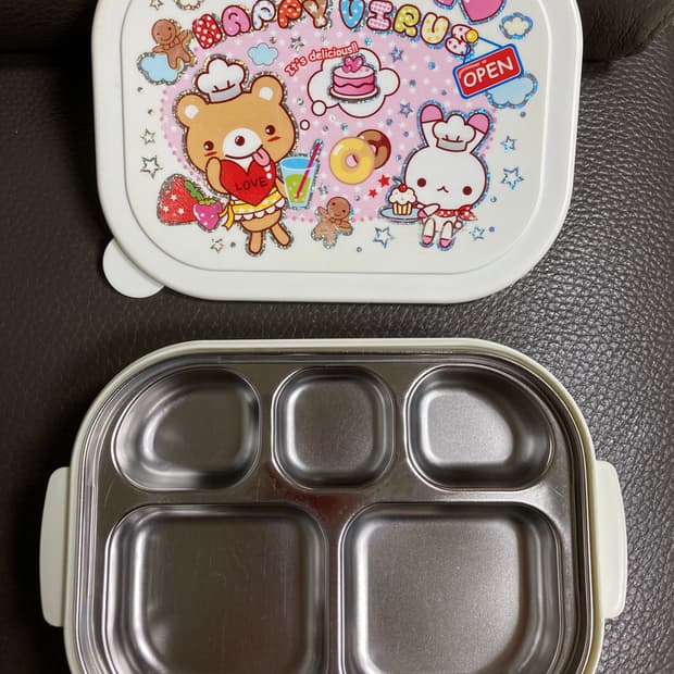 뚜껑있는 스텐 스테인리스 식판 도시락 덮개 유아 어린이 어린이집 유치원 