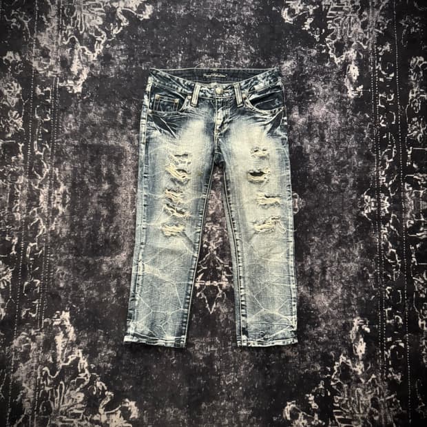 Y2K Distressed Denim Pants