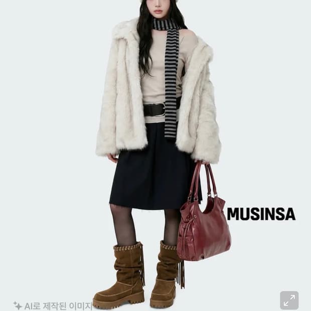 밀로우먼 컷오프 플리츠 스커트 블랙