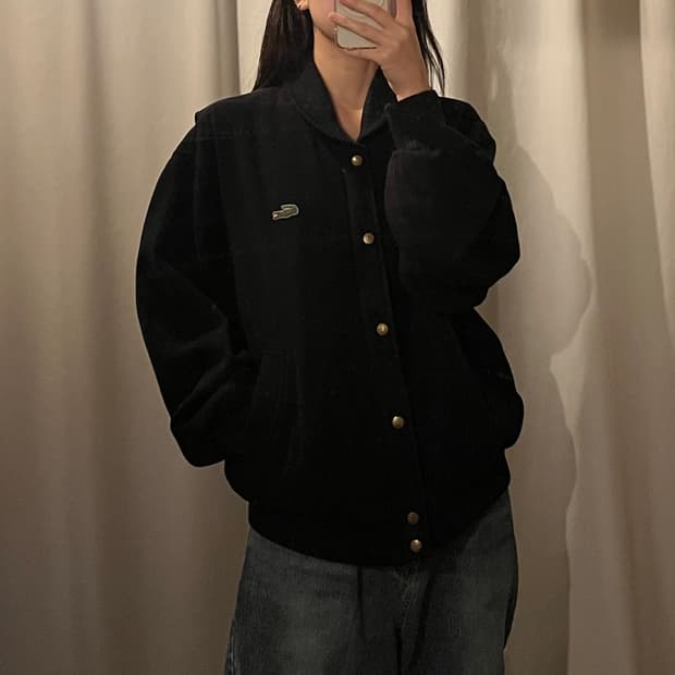 라코스테 울 블루종 자켓