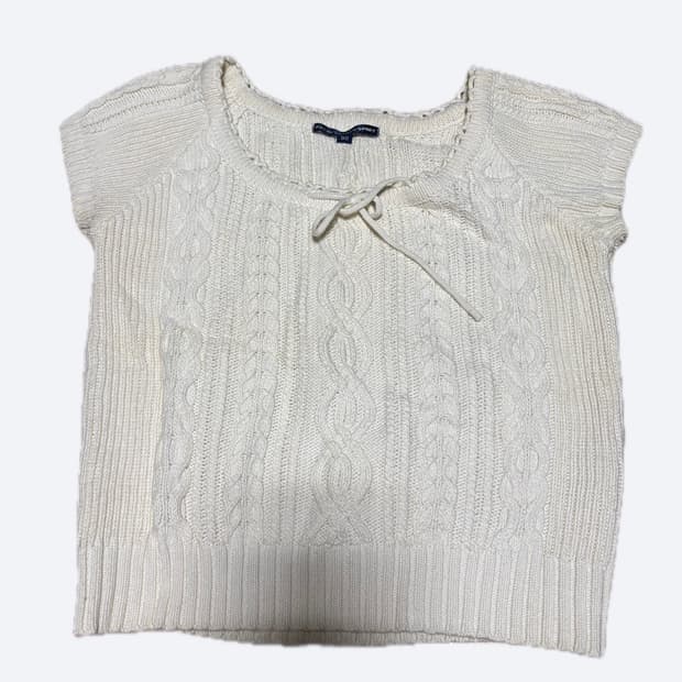 랄프로렌 스포츠 케이블 반팔 니트