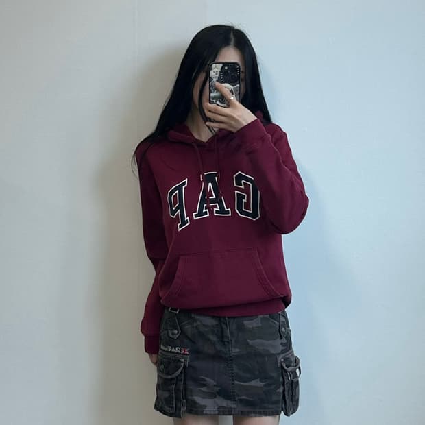 Gap 갭 버건디 후드티