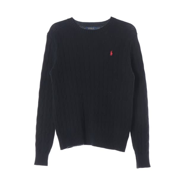 폴로 랄프로렌 케이블 니트 코튼 스웨터 블랙 S