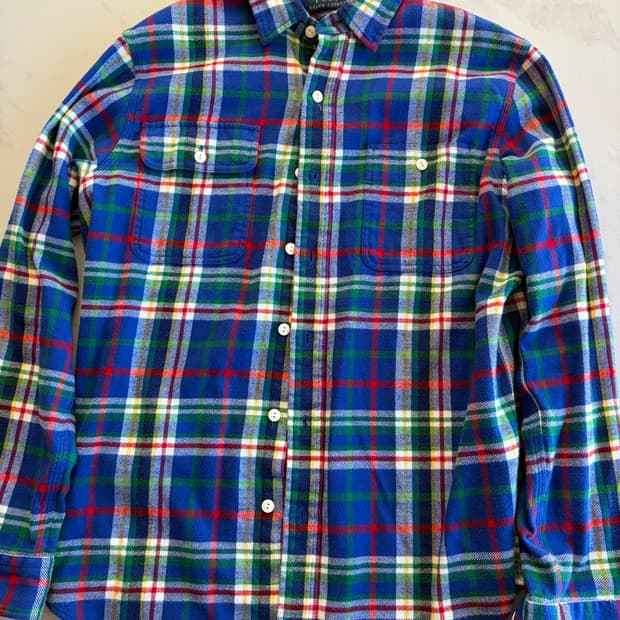 폴로 랄프로렌 클래식핏 플래드 플란넬 워크셔츠