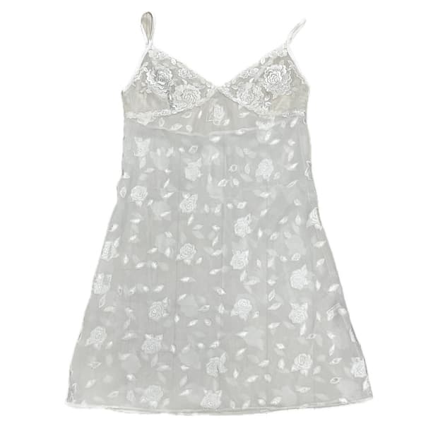 시스루 로즈 슬립 원피스