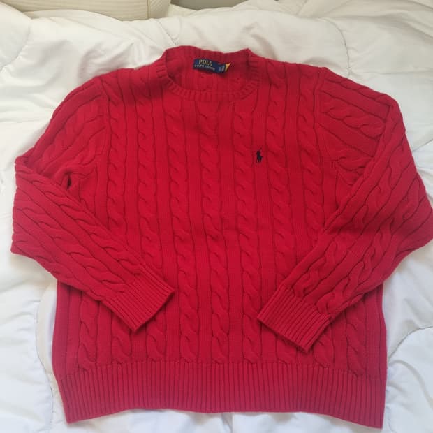 🎄겨울 추천🎄 폴로 니트 레드