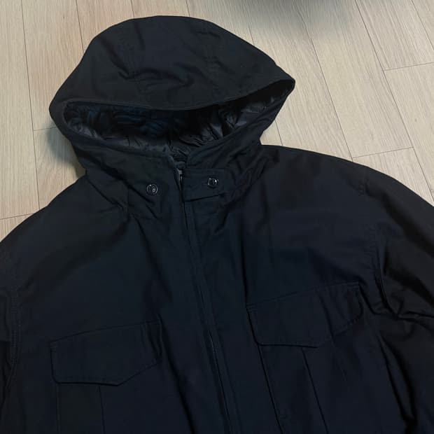 유니클로 x 엔지니어드가먼츠 퍼프테크 유틸리티 자켓 블랙 XL