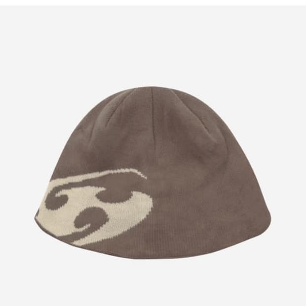 산산기어 로고 브라운 비니
