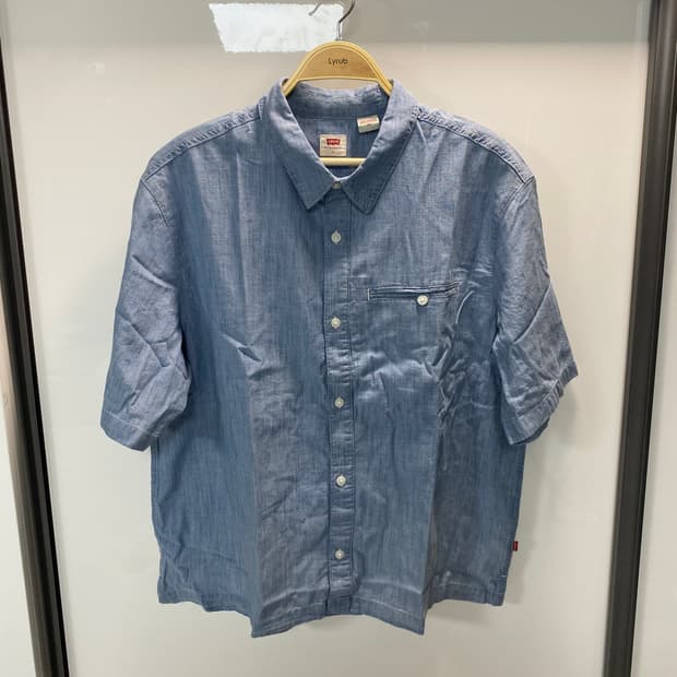 리바이스 샴브레이 반팔 셔츠 L