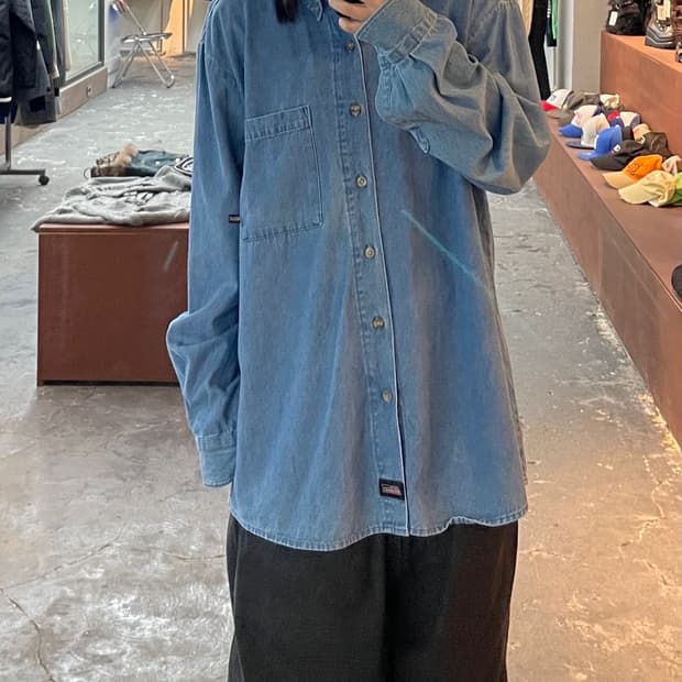 디키즈 데님 워크 셔츠 H859