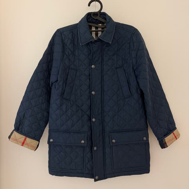 버버리 퀼팅 자켓 네이비(55)