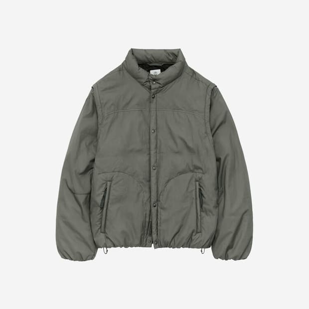 폴리테루 모듈러 스냅 퍼프 자켓 세이지