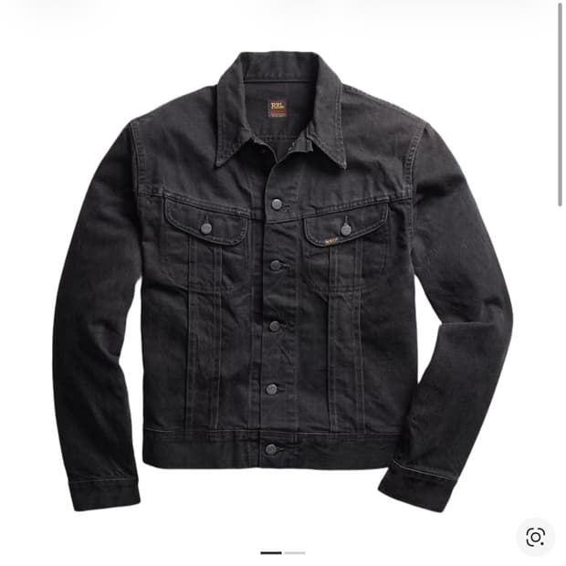 [L] RRL 더블알엘 데님 트러커 자켓 블랙