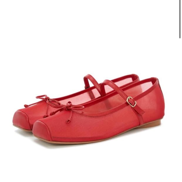 꼼씨아  SIA Ballerina Mesh Flats - RED 250