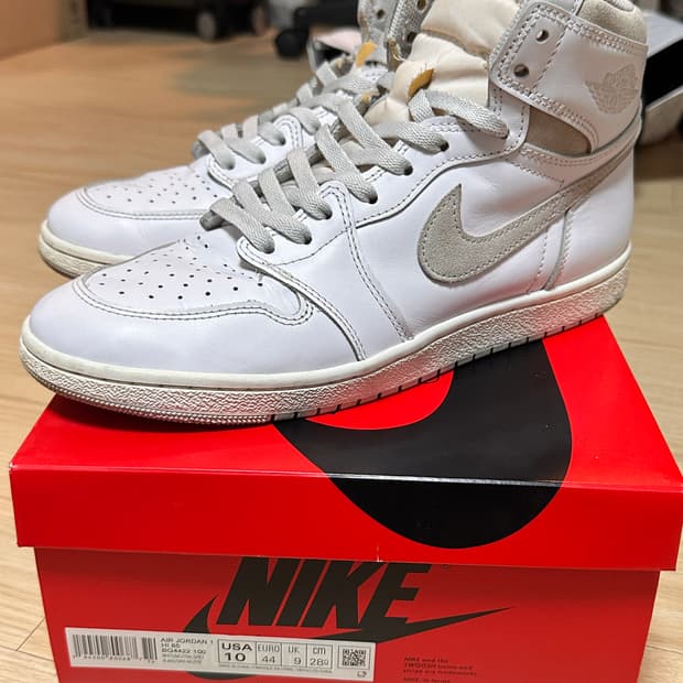 조던 1 하이 85 화이트 뉴트럴 그레이 280