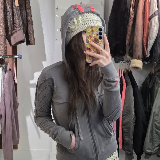 2000s 마리떼프랑소와저버 펑크 스트릿 후드집업