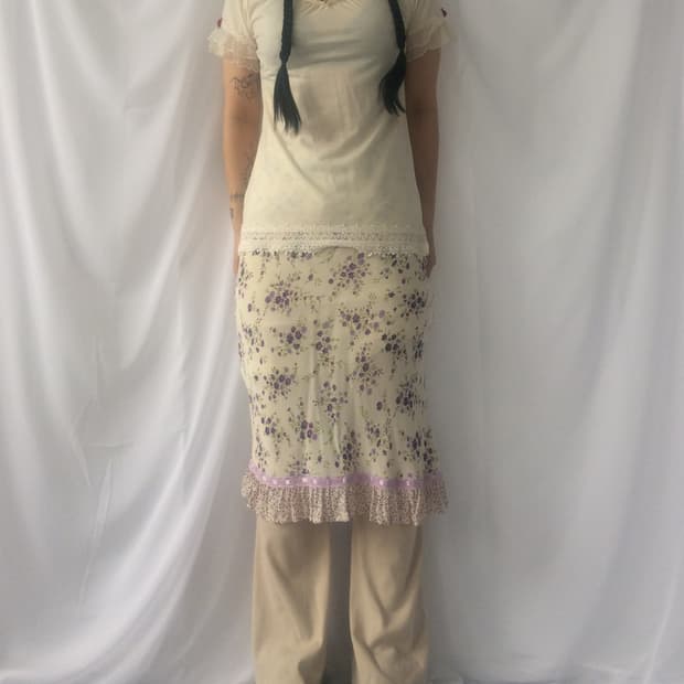 Axes femme lace trimming t shrit