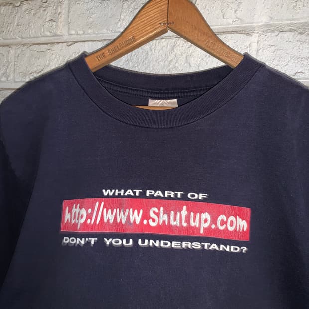 빈티지 shut up 티셔츠