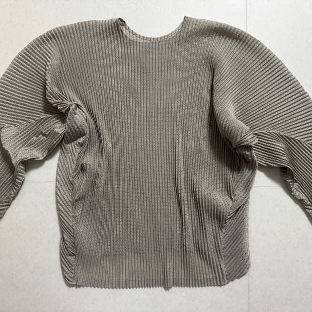 옴므플리세) 라이트 메쉬 오버사이즈 슬리브 티셔츠 3