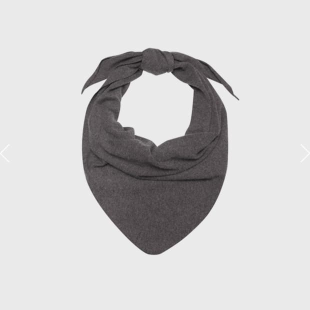 모노하 캐시미어 트라이앵글 스카프 브라운 택o