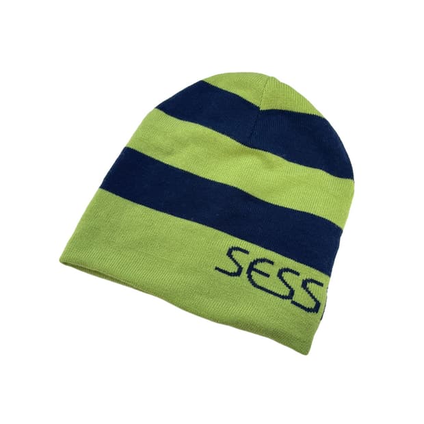 빈티지 리버서블 라임 스트라이프 롱 비니