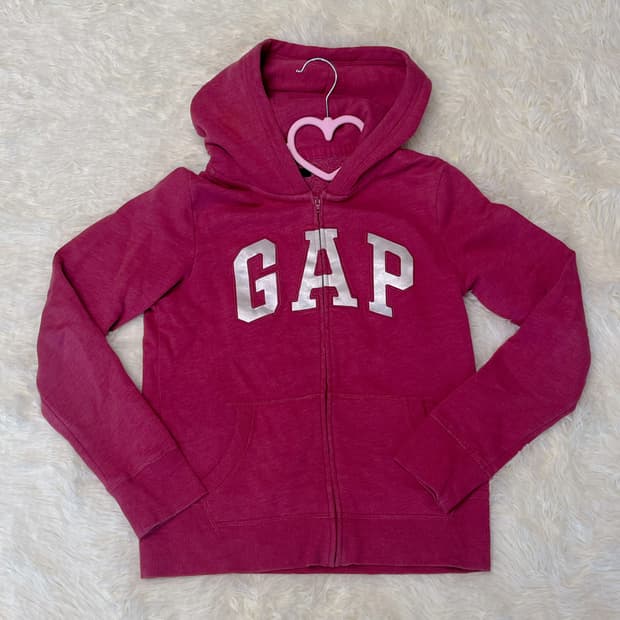 핫핑크 갭 후드집업