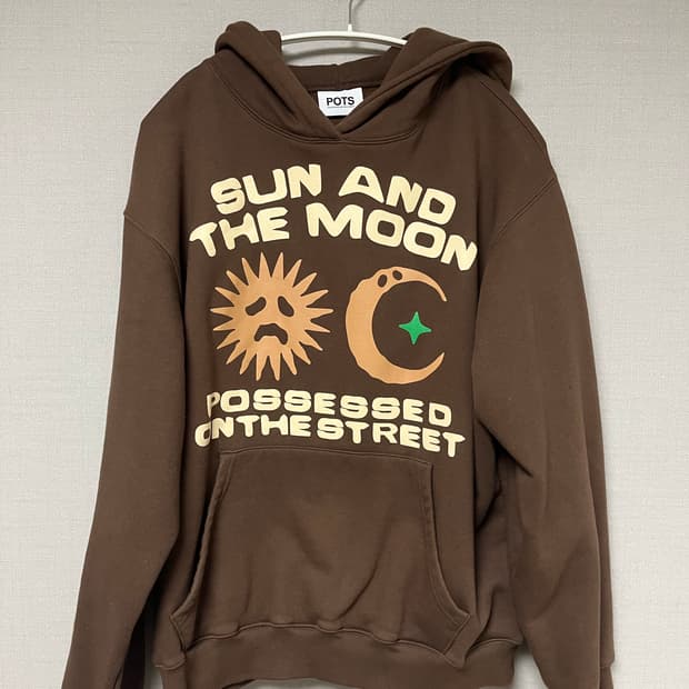 pots 올데이 후드 브라운