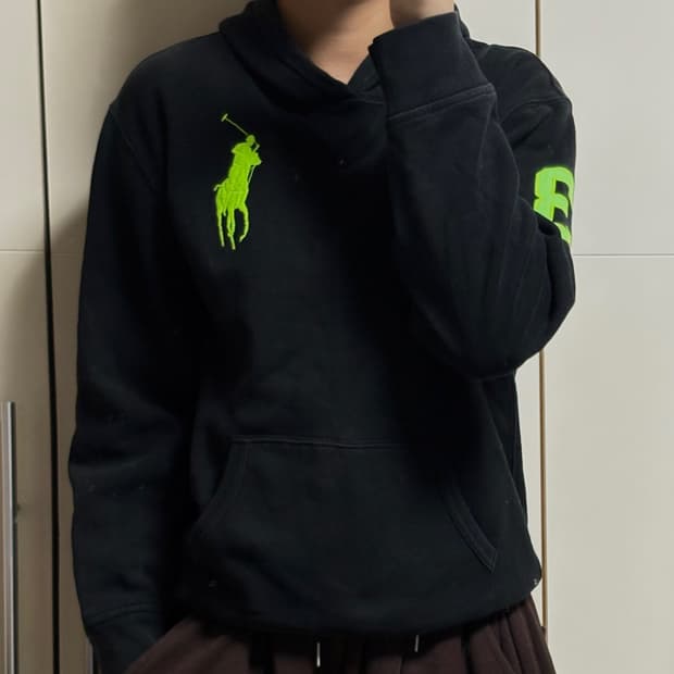 폴로 랄프로렌 빅포니 블랙 후드티