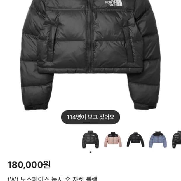 노스페이스 숏 퍄딩