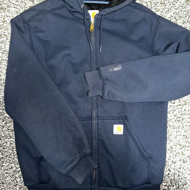 칼하트 Rain Defender 네이비 후드집업 S