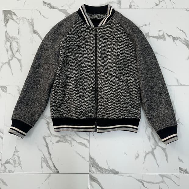 MSGM 헤링본 바시티 자켓