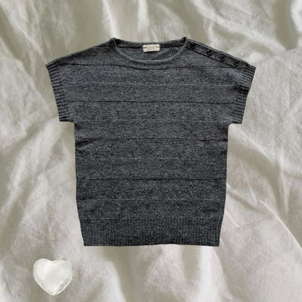 JPN . 숄더버튼 모리걸 니트