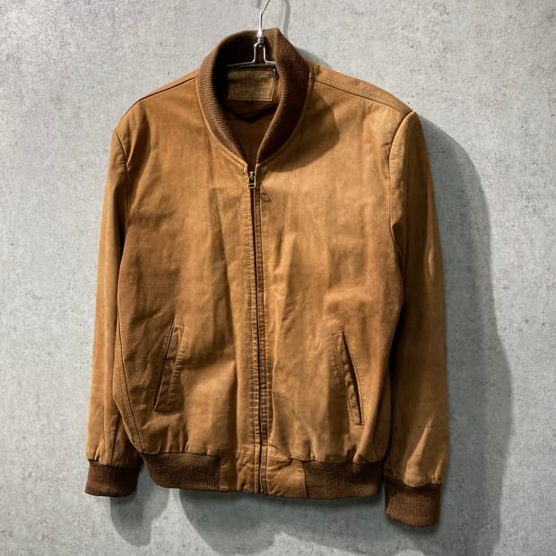 [XL] 8-90s Vintage 빈티지 소가죽 스웨이드 블루종