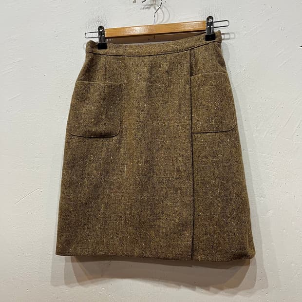 막스마라 퓨어울 트위드 스커트 치마 Made in ITALY