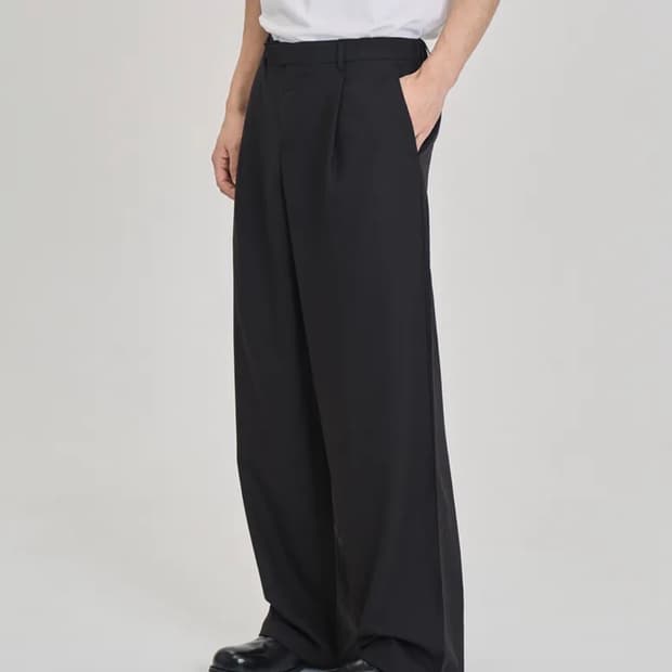 프레리 에어플로우 루즈핏 여름 슬랙스 (BLACK/S) 쿠어주앙옴므효지