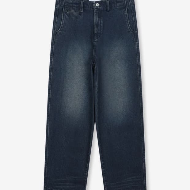 (32/새상품) 비슬로우 빈티지 워시드 데님 인디고