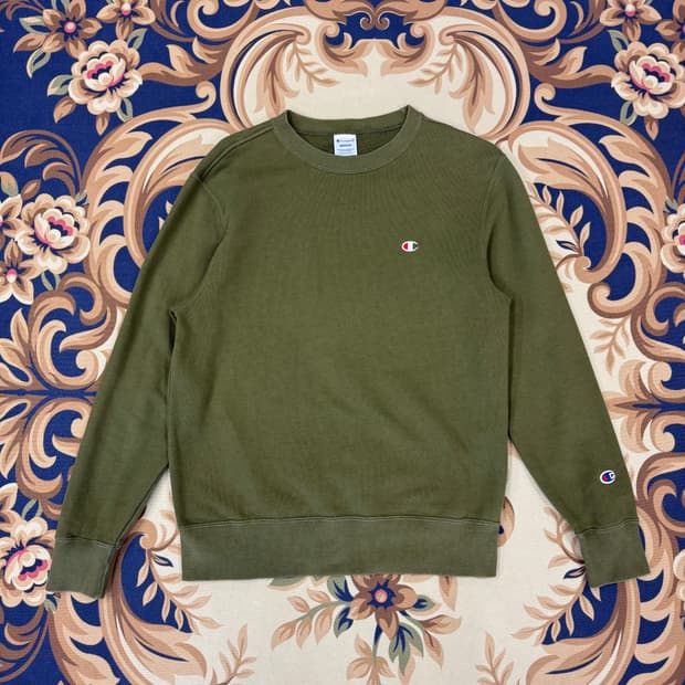 (M)챔피언Champion 베이직로고 맨투맨(올리브)